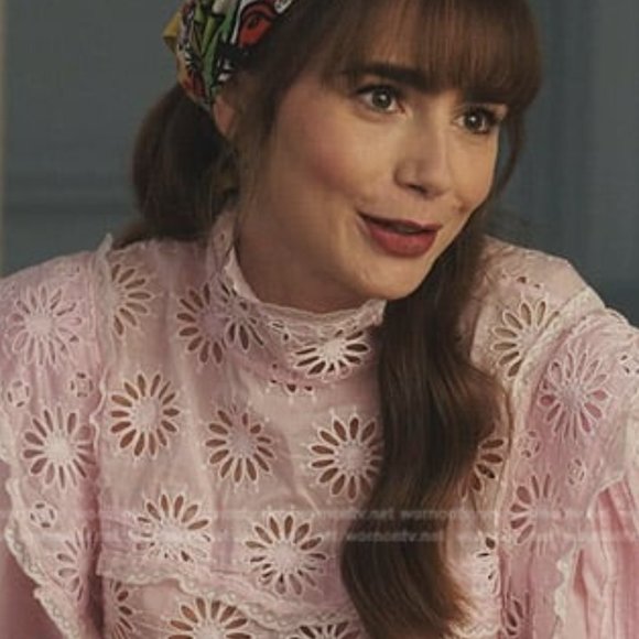 NWT Miss Selfridge Eyelet Victoriana Cotton Blouse In Pink - Picture 6 of 6